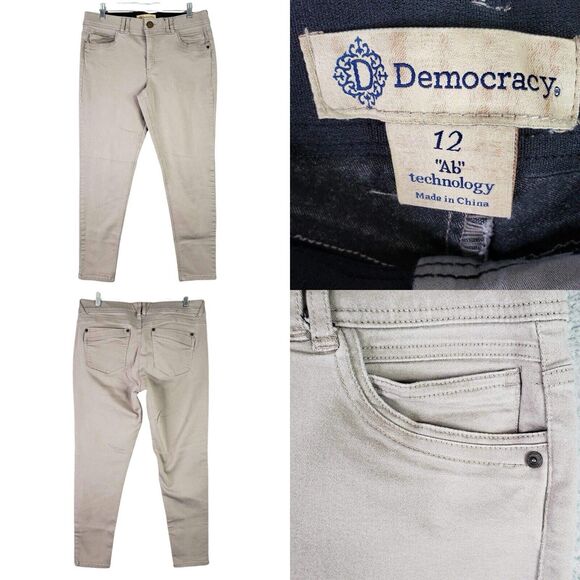 Democracy Women's Skinny Pants in Light Beige - Picture 9 of 9